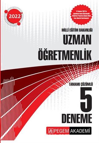 2022 Milli Eğitim Bakanlığı Uzman Öğretmenlik 5 Deneme