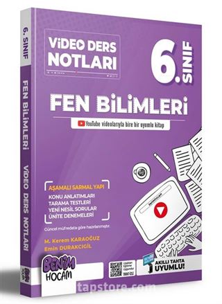 2022 6.sınıf Fen Bilimleri Video Ders Notları (Konu Anlatımı)