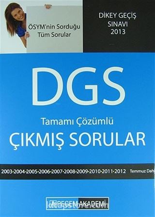 DGS Hazırlık Tamamı Çözümlü Çıkmış Sorular (2003-2011)