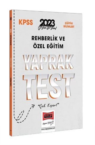 2023 KPSS Eğitim Bilimleri Rehberlik ve Özel Eğitim Yaprak Test