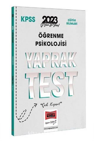 2023 KPSS Eğitim Bilimleri Öğrenme Psikolojisi Yaprak Test