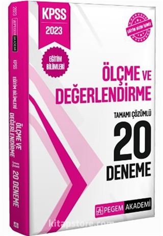 2023 KPSS Eğitim Bilimleri Ölçme ve Değerlendirme 20 Deneme