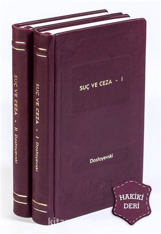 Suç ve Ceza (2 Cilt Takım) (Hakiki Deri, Ciltli, İplik Dikişli)