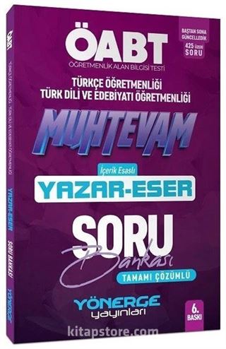 2023 ÖABT Türk Dili Edebiyatı-Türkçe Muhtevam Yazar Eser Soru Bankası Çözümlü