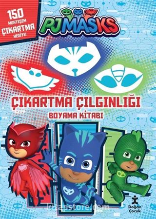 Pjmask Çıkartma Çılgınlığı Boyama Kitabı