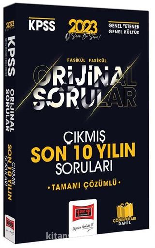 2023 KPSS Genel Kültür Genel Yetenek Orjinal Tamamı Çözümlü Son 10 Yıl Çıkmış Sınav Soruları