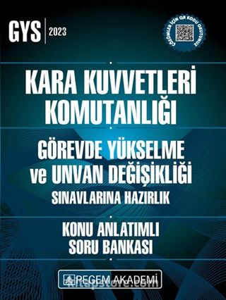 2023 Kara Kuvvetleri Komutanlığı Görevde Yükselme ve Unvan Değişikliği Konu Anlatımlı Soru Bankası