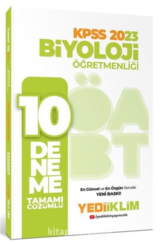 2023 ÖABT Biyoloji Öğretmenliği Tamamı Çözümlü 10 Deneme