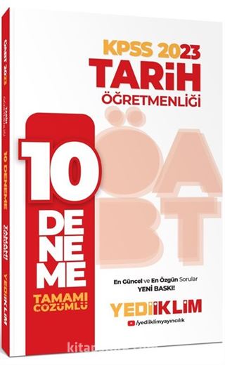 2023 ÖABT Tarih Öğretmenliği Tamamı Çözümlü 10 Deneme