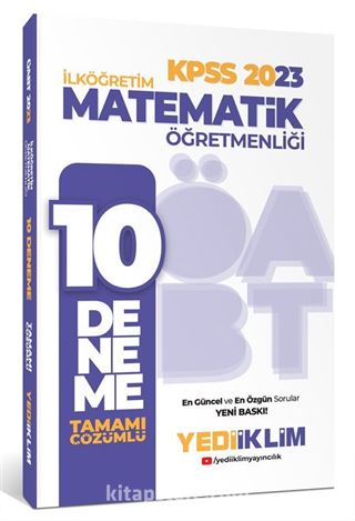 2023 ÖABT İlköğretim Matematik Öğretmenliği Tamamı Çözümlü 10