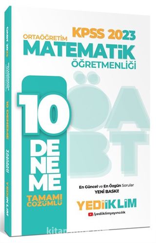 2023 ÖABT Ortaöğretim Matematik Öğretmenliği Tamamı Çözümlü 10 Deneme