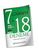 2023 KPSS Genel Yetenek Genel Kültür 7x18 Coğrafya Deneme