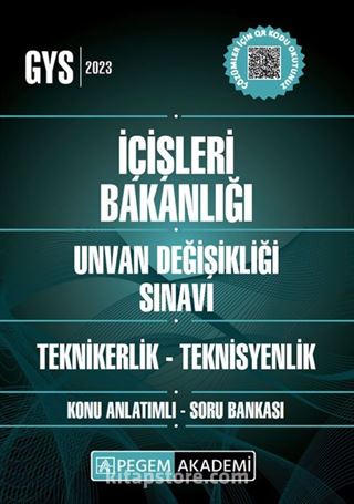 2023 İçişleri Bakanlığı Unvan Değişikliği Sınavı Teknikerlik-Teknisyenlik Konu Anlatımlı Soru Bankası