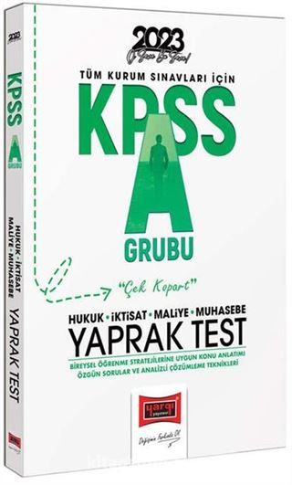 2023 KPSS A Grubu Tüm Dersler Yaprak Test