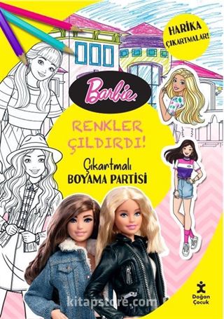 Barbie Renkler Çıldırdı Çıkartmalı Boyama Partisi