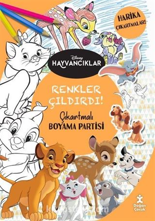 Disney Hayvancıklar Renkler Çıldırdı Çıkartmalı Boyama Partisi