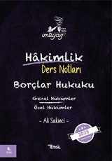 İmtiyaz Borçlar Hukuku Genel Hükümler- Özel Hükümler Hakimlik Ders Notları