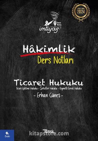 İmtiyaz Ticaret Hukuku Hakimlik Ders Notları