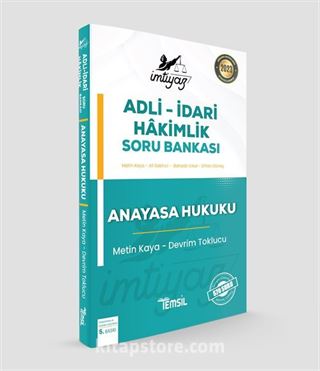 İmtiyaz Adli İdari Hakimlik Soru Bankası Anayasa Hukuku