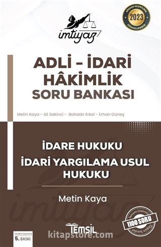 İmtiyaz Adli - İdari Hakimlik Soru Bankası İdare Hukuku Ve İdari Yargilama Usul Hukuku