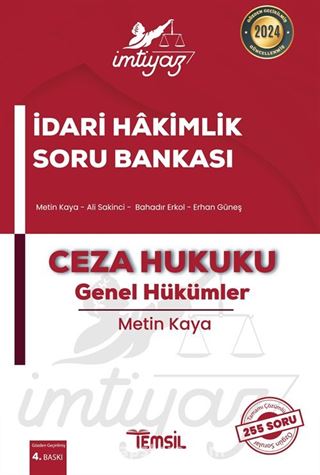 İmtiyaz İdari Hakimlik Soru Bankasi Ceza Hukuku - Genel Hükümler