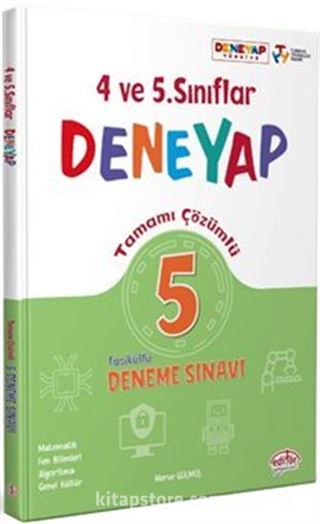 4 ve 5. Sınıflar Deneyap Tamamı Çözümlü 5 Fasikül Deneme