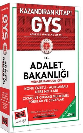 2023 Adalet Bakanlığı Mübaşir Kadrosu İçin Konu Özetli Açıklamalı Ders Notları Çıkmış ve Çıkması Muhtemel Sorular ve Cevaplar