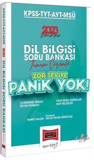 2023 KPSS-TYT-AYT-MSÜ Panik Yok Dil Bilgisi Tamamı Çözümlü Soru Bankası (Zor Seviye)