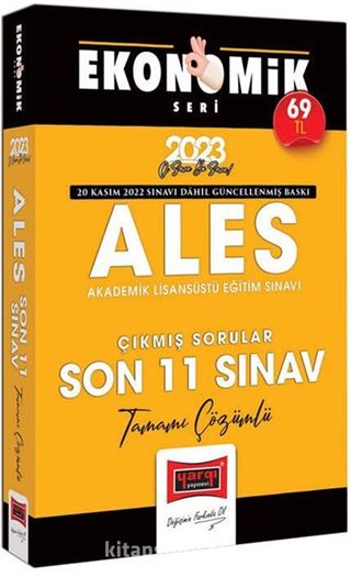 2023 ALES Tamamı Çözümlü Çıkmış Son 11 Sınav Soruları Ekonomik Seri (20 Kasım 2022 Sınavı Dahil)