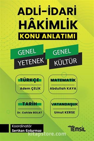 Adli- İdari Hakimlik Genel Yetenek - Genel Kültür Konu Anlatımı