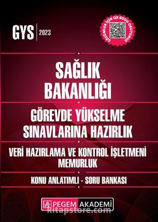 2023 Sağlık Bakanlığı Görevde Yükselme Sınavlarına Hazırlık Veri Hazırlama ve Kontrol İşletmeni Memurluk Konu Anlatımlı