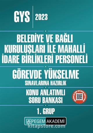 2023 Belediye ve Bağlı Kuruluşları ile Mahalli İdare Birlikleri Personeli GYS Konu Anlatımlı Soru Bankası 1.Grup