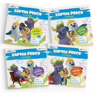 Kaptan Pengu ve Arkadaşları Hikayeli Etkinlik Kitabım Seti (4 Kitap Set)