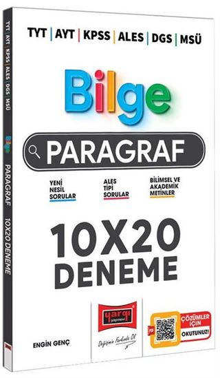 2023 TYT AYT KPSS ALES DGS MSÜ Bilge Paragraf 10x20 Deneme Sınavı