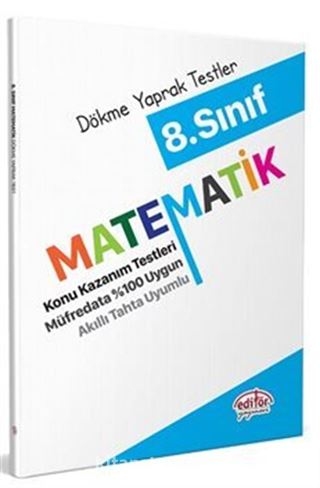 8. Sınıf Matematik Konu Kazanım Testleri