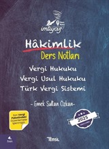 İmtiyaz Vergi Hukuku Vergi Usul Hukuku Türk Vergi Sistemi Hakimlik Ders Notları