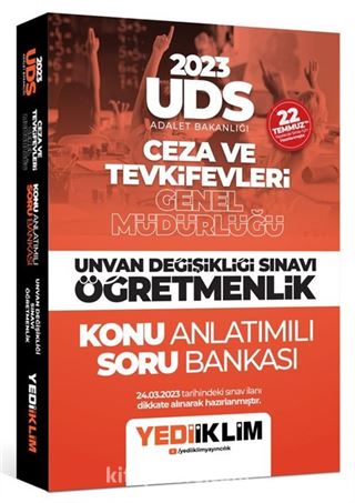 2023 UDS Adalet Bakanlığı Ceza ve Tevkifevleri Genel Müdürlüğü Unvan Değişikliği Sınavı Öğretmenlik Konu Anlatımlı Soru Bankası