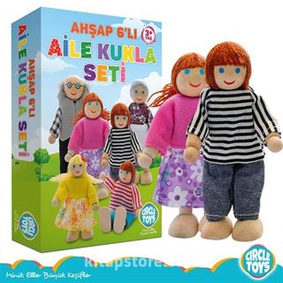 6'lı Ahşap Aile Seti (391164)