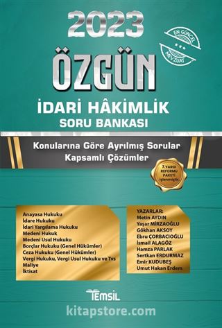 2023 Özgün İdari Hakimlik Soru Bankası