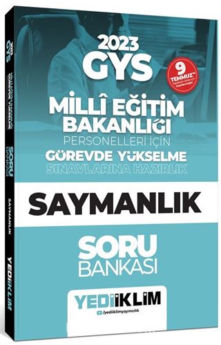 KPSS 2023 GYS Millî Eğitim Bakanlığı Personelleri İçin Görevde Yükselme Saymanlık Soru Bankası