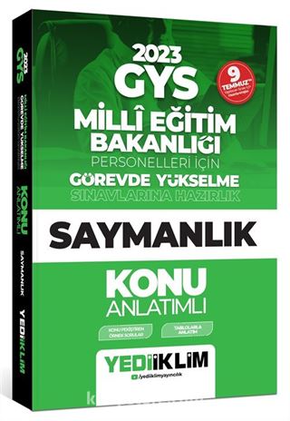 KPSS 2023 GYS Millî Eğitim Bakanlığı Personelleri İçin Görevde Yükselme Saymanlık Konu Anlatımlı