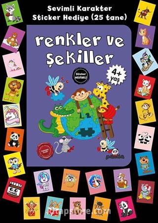 Stickerlı 4+ Yaş Renkler ve Şekiller