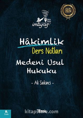 İmtiyaz Medeni Usul Hukuku Hakimlik Ders Notları