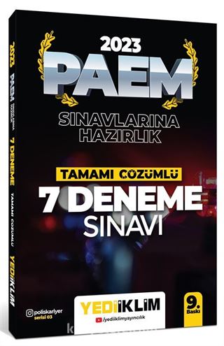 2023 PAEM Sınavlarına Hazırlık Tamamı Çözümlü 7 Deneme Sınavı