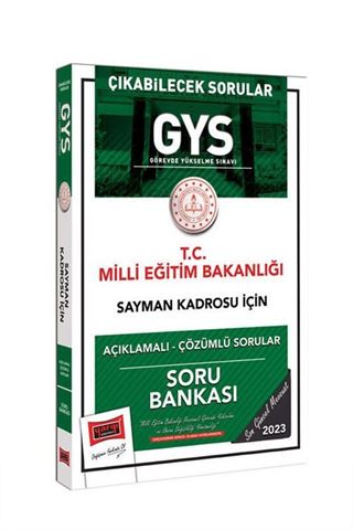 2023 Milli Eğitim Bakanlığı Çıkabilecek Sorular GYS Sayman Kadrosu İçin Açıklamalı Çözümlü Soru Bankası