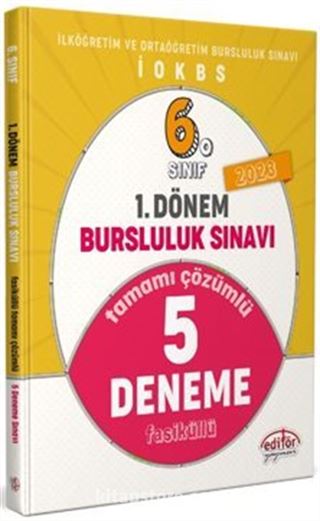 6. Sınıf 1. Dönem Bursluluk Sınavı Tamamı Çözümlü 5 Deneme Sınavı