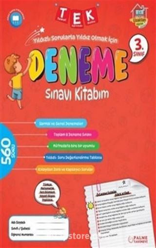 3.Sınıf Tek Deneme Sınavı Kitabım