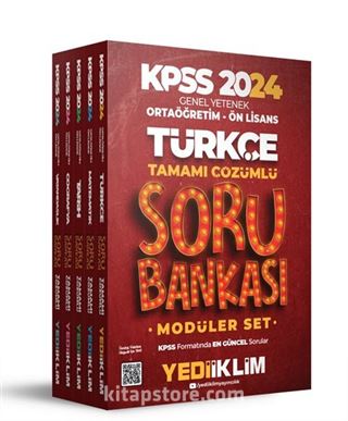 2024 KPSS Ortaöğretim-Önlisans Genel Yetenek Genel Kültür Tamamı Çözümlü Modüler Soru Bankası