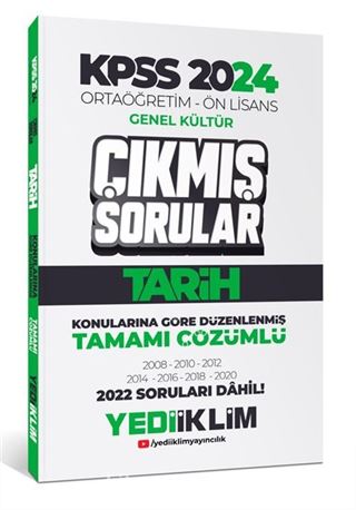 KPSS 2024 Ortaöğretim-Önlisans Tarih Konularına Göre Çıkmış Sorular