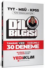 2024 TYT-MSÜ-KPSS Dil Bilgisi Tamamı Video Çözümlü 30 Deneme